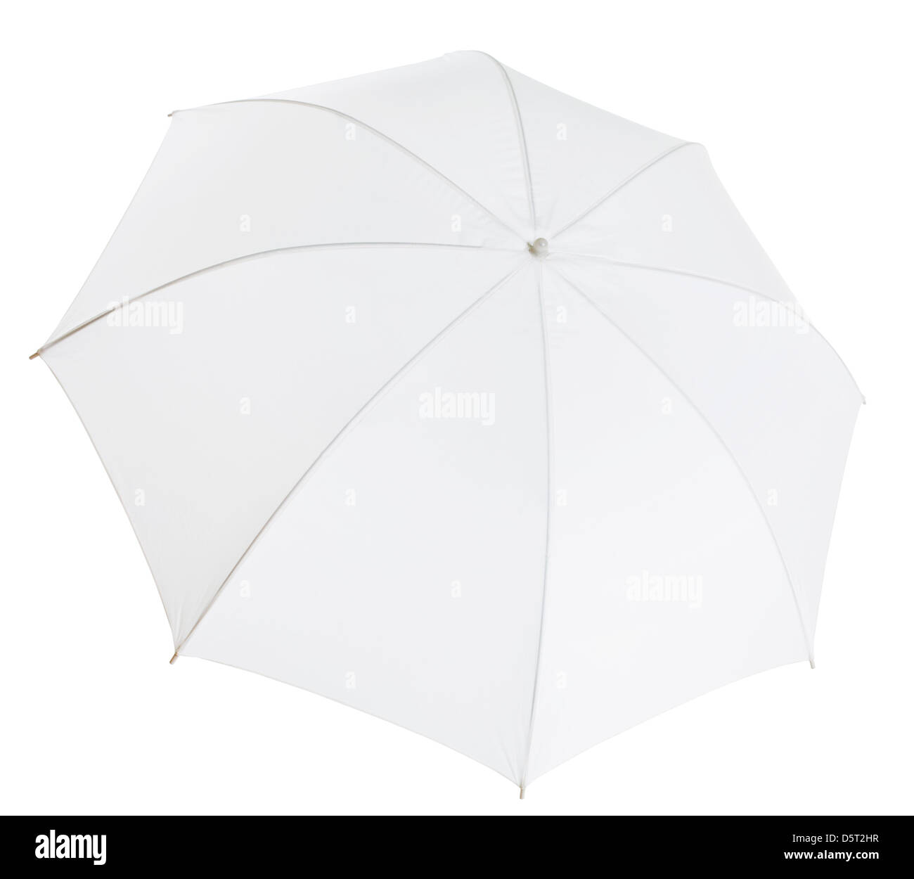 Foto bianco ombrello isolata con percorso di clipping incluso Foto Stock