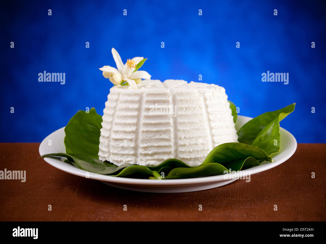 Un tipico latticino italiano - Ricotta Foto Stock