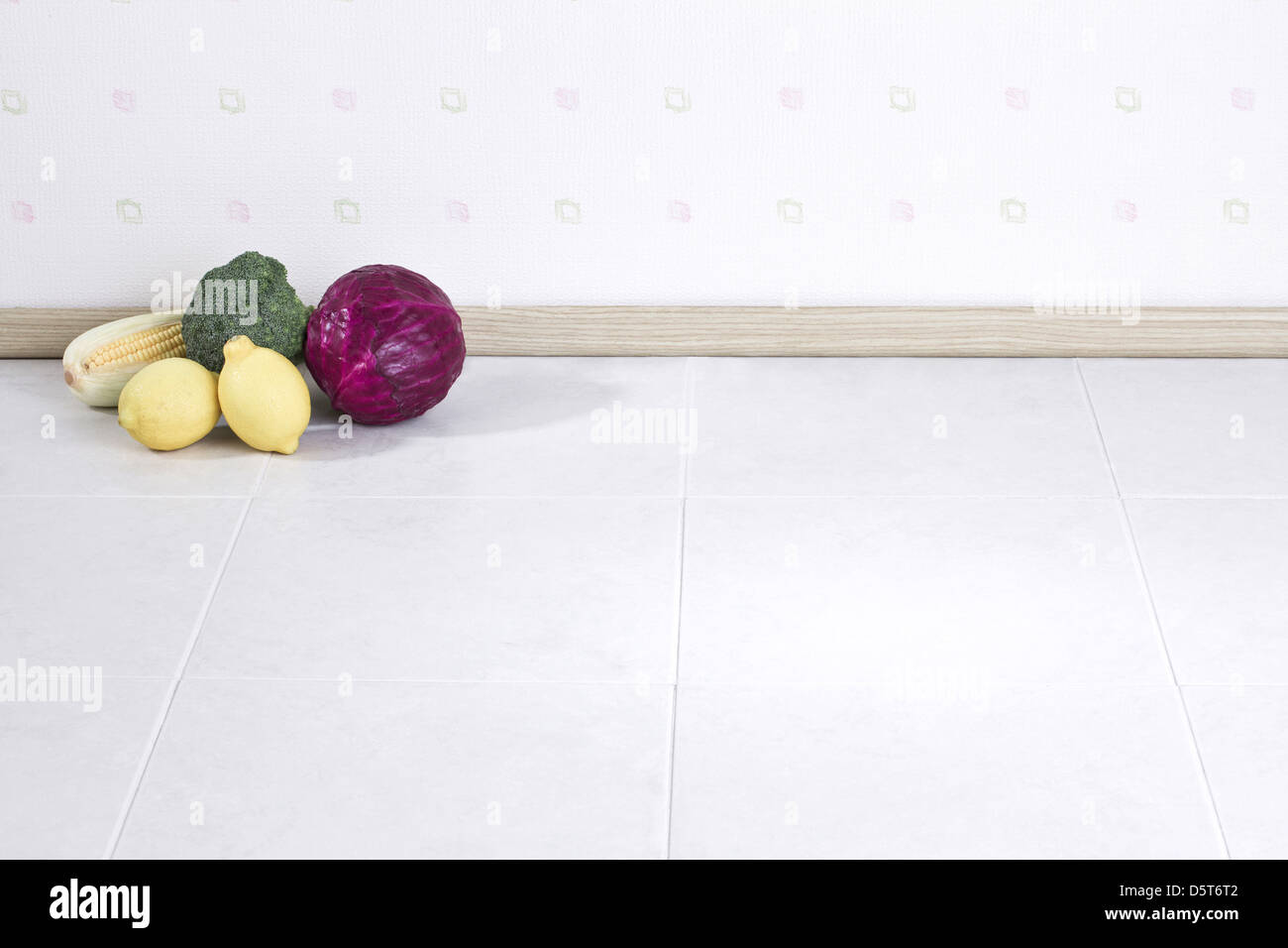 Spazio vuoto sfondo con verdure Foto Stock
