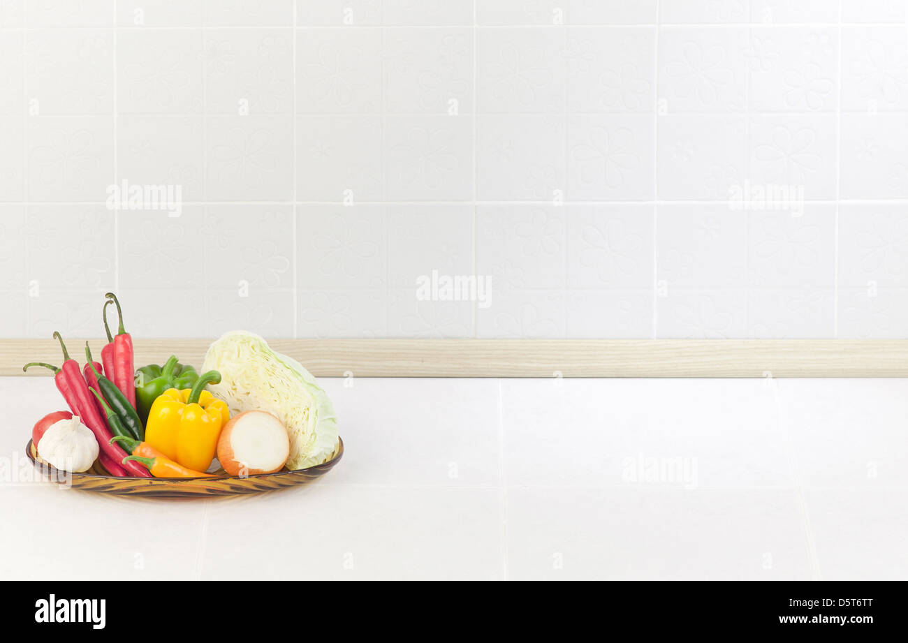 Lo spazio vuoto in cucina bella di mettere qualche testo o idea su di esso Foto Stock