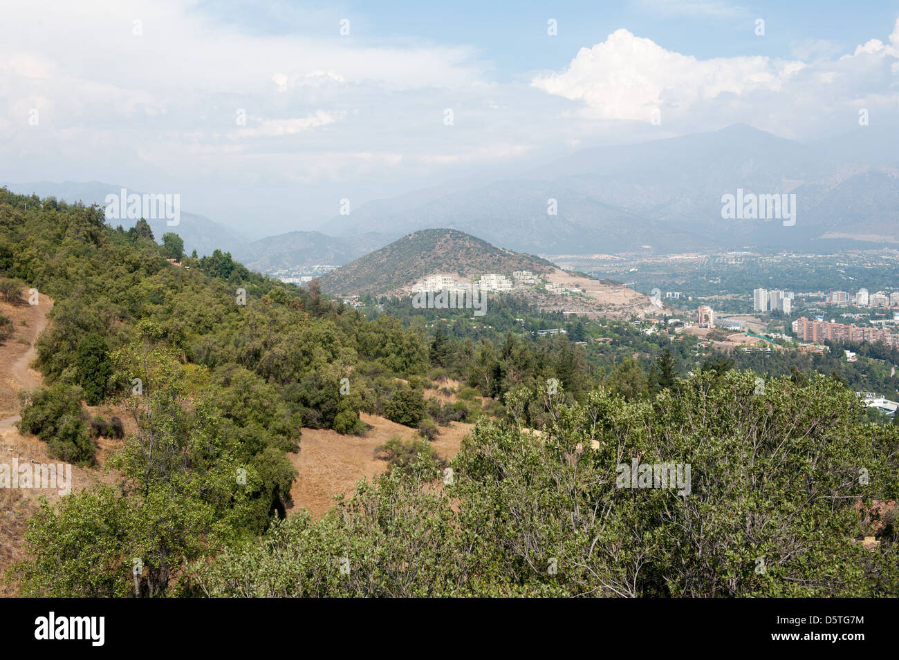 Vista di Santiago del Cile Foto Stock