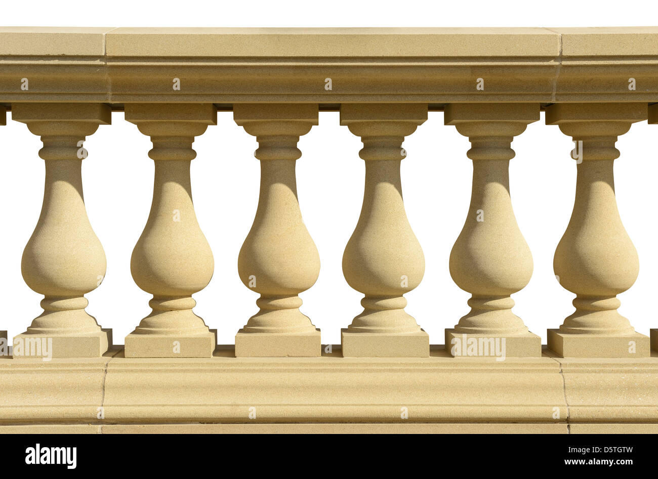 Cast balaustra in pietra sezione Foto Stock