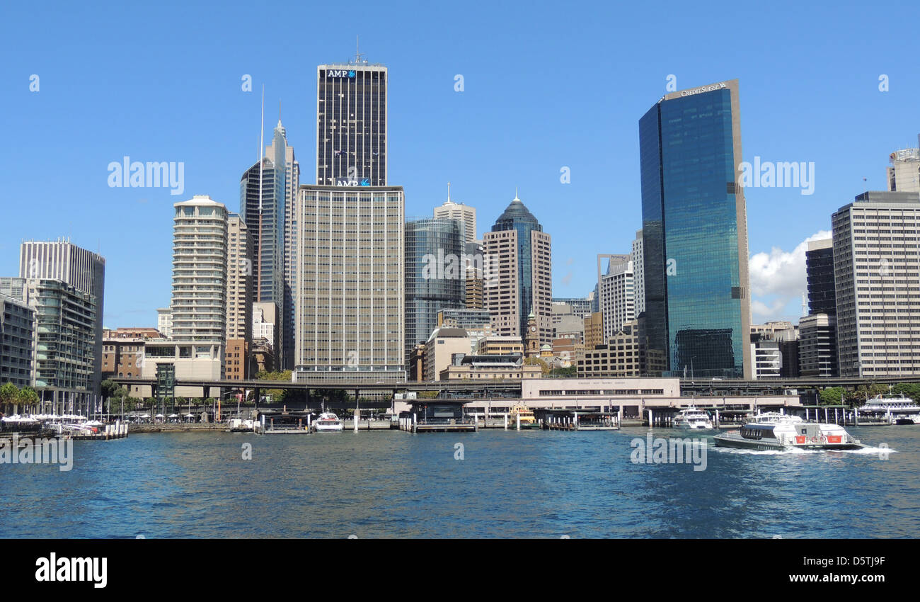 Ufficio blocchi nel porto di Sydney, Australia. Foto Tony Gale Foto Stock
