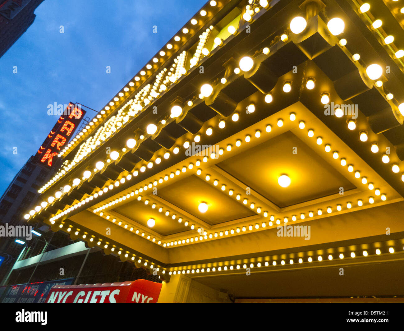 Luci bianche dei Teatri di Broadway Foto Stock
