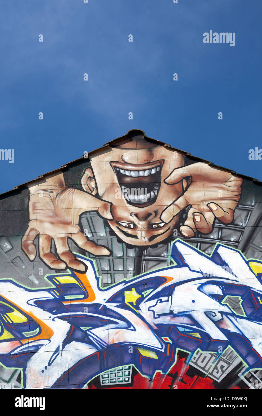 Arte di strada murale Brighton Foto Stock
