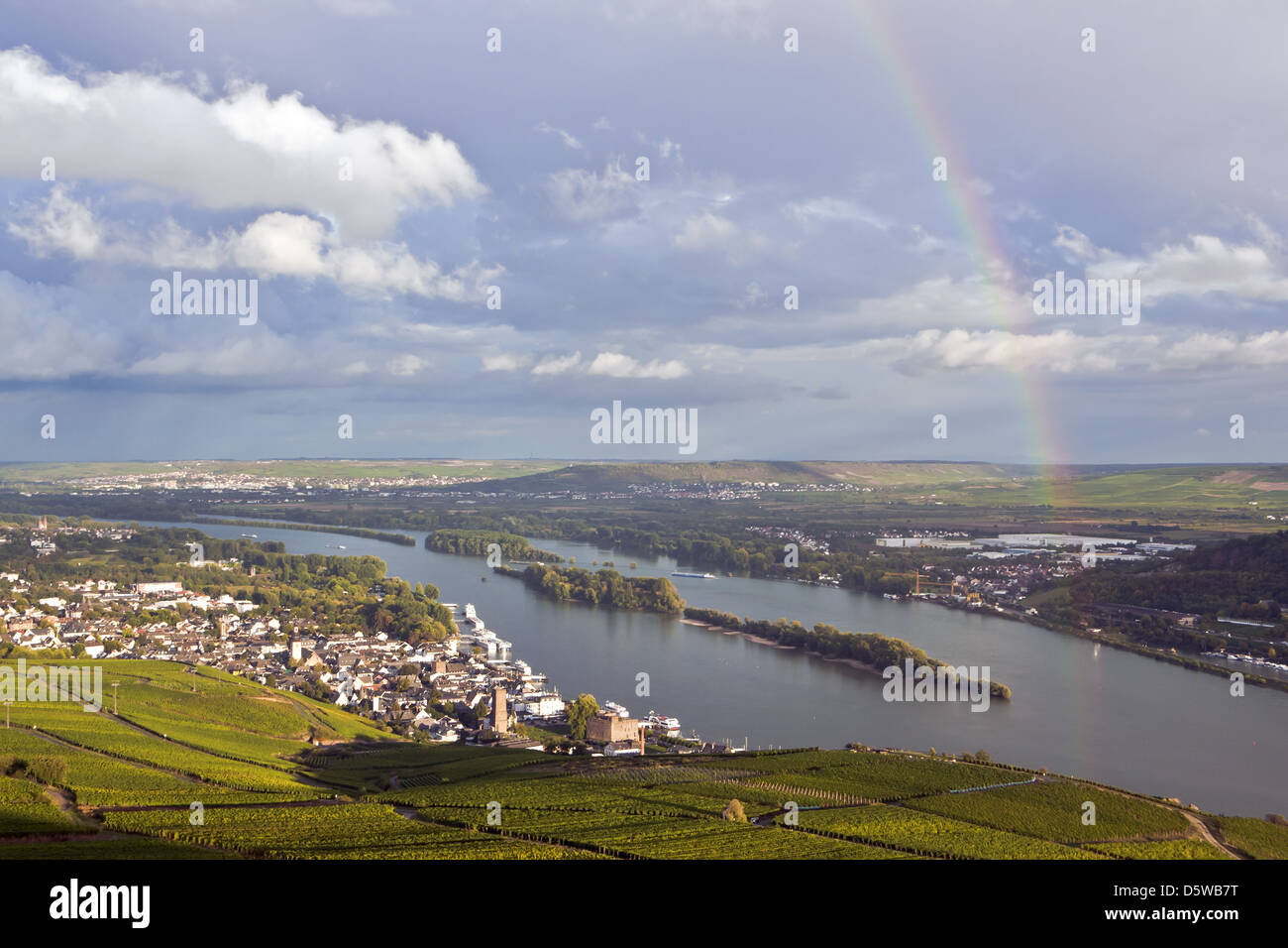 Bingen con rainbow Foto Stock