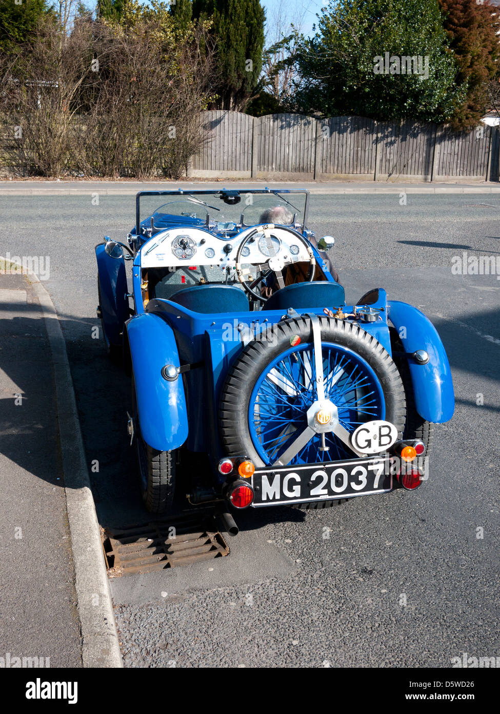 MG TC Vintage auto sportiva, Inghilterra, Regno Unito. Foto Stock