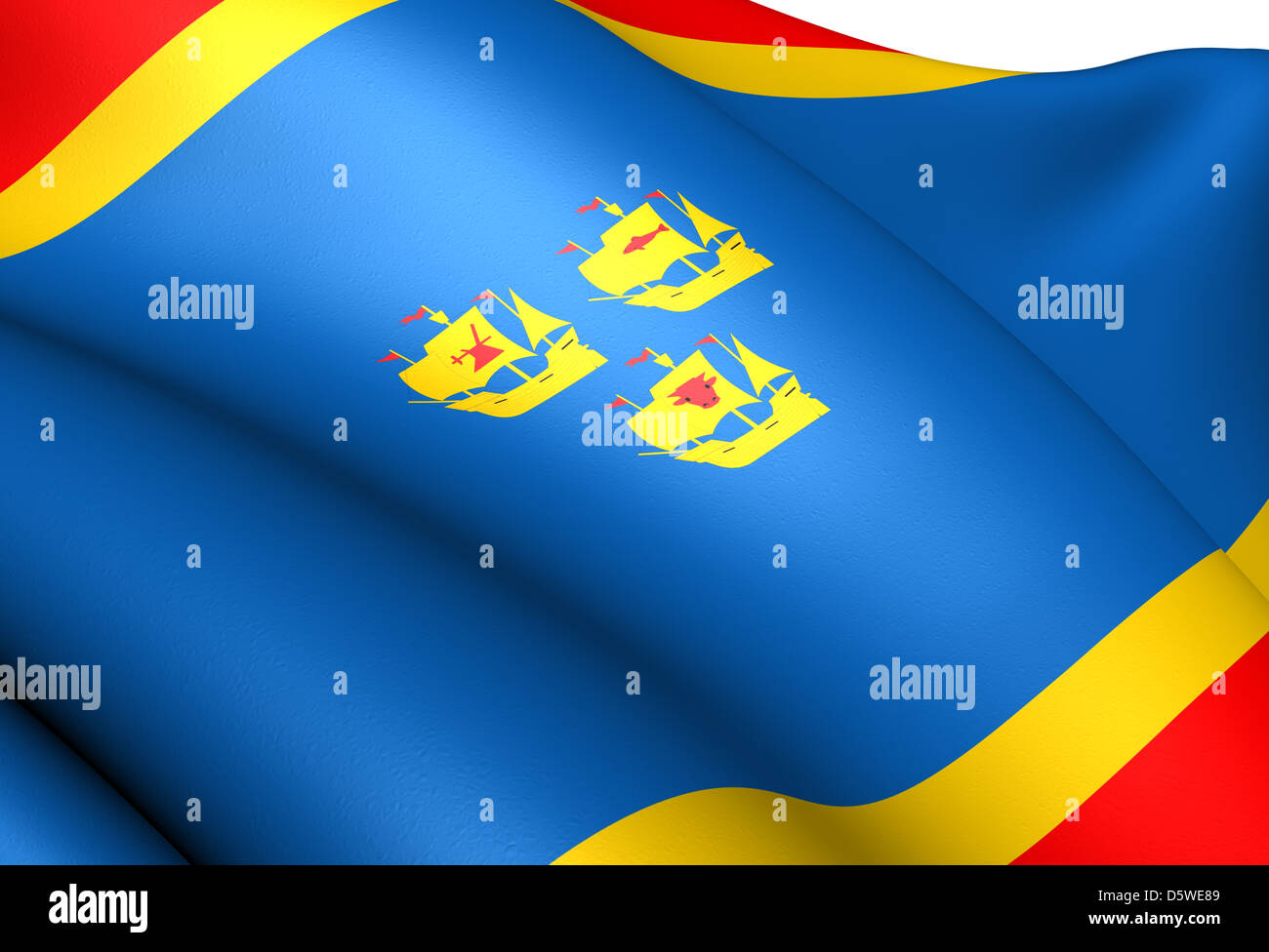 Bandiera del Nordfriesland Foto Stock