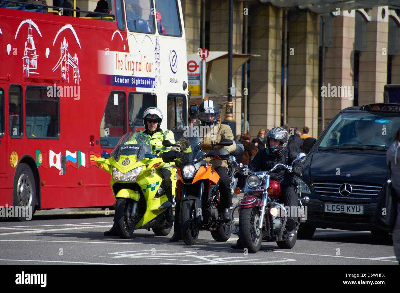 London ambulanza motociclo responder rapida. Foto Stock