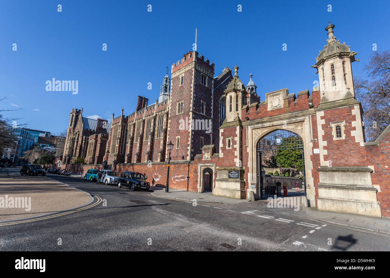 The Gate House at the Honourable Society of Lincoln's Inn, Lincolns Inn, Newman's Row, Holborn, Londra, Inghilterra, Regno Unito. Foto Stock