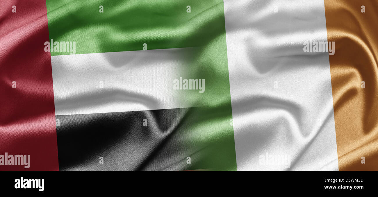 Emirati Arabi Uniti e Irlanda Foto Stock
