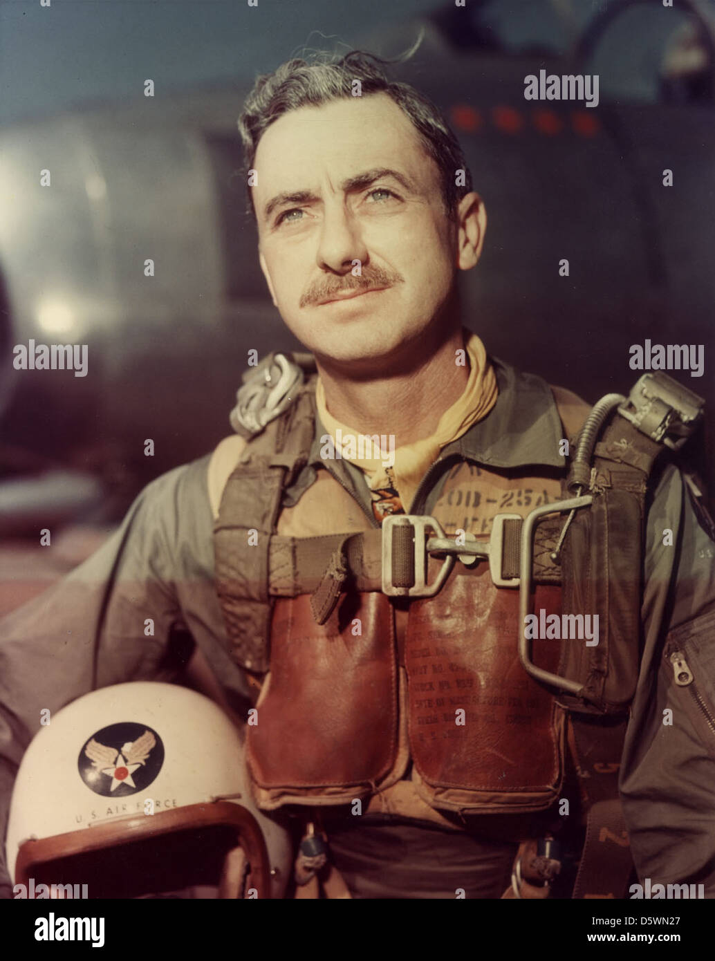 Vermont "Garry" "The Gray Eagle" "Pappy" Garrison era un asso dei caccia dell'aeronautica statunitense con un servizio distinto nella seconda guerra mondiale, in Corea e in Vietnam, riconosciuto per i suoi successi in combattimento e la sua leadership. Foto Stock
