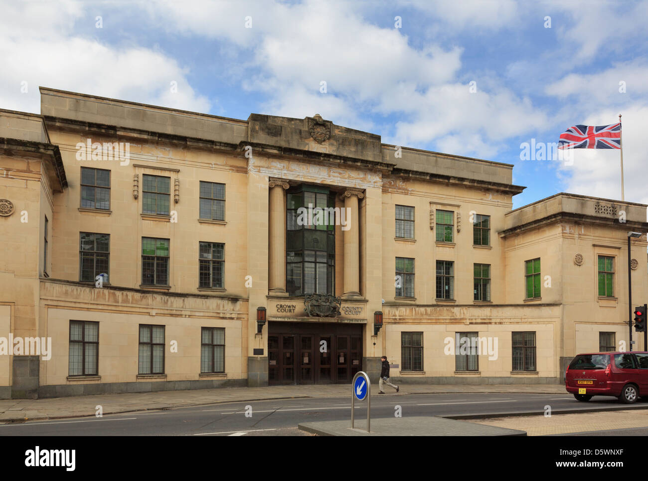 Crown Court e County Court edificio in Oxford, Oxfordshire, Inghilterra, Regno Unito, Gran Bretagna Foto Stock