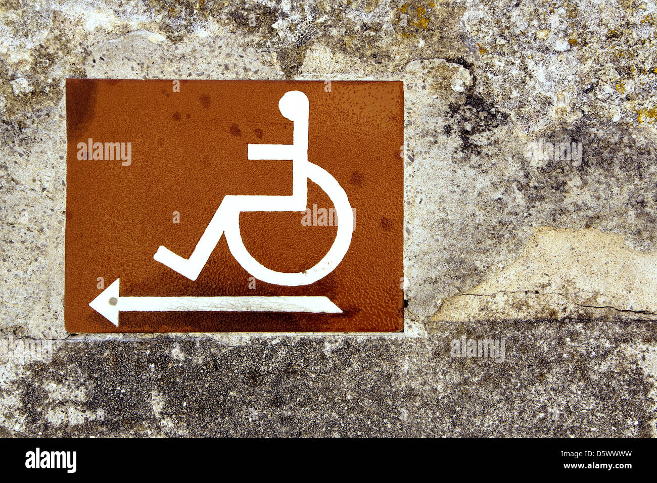Simbolo di utenti su sedia a rotelle Foto Stock