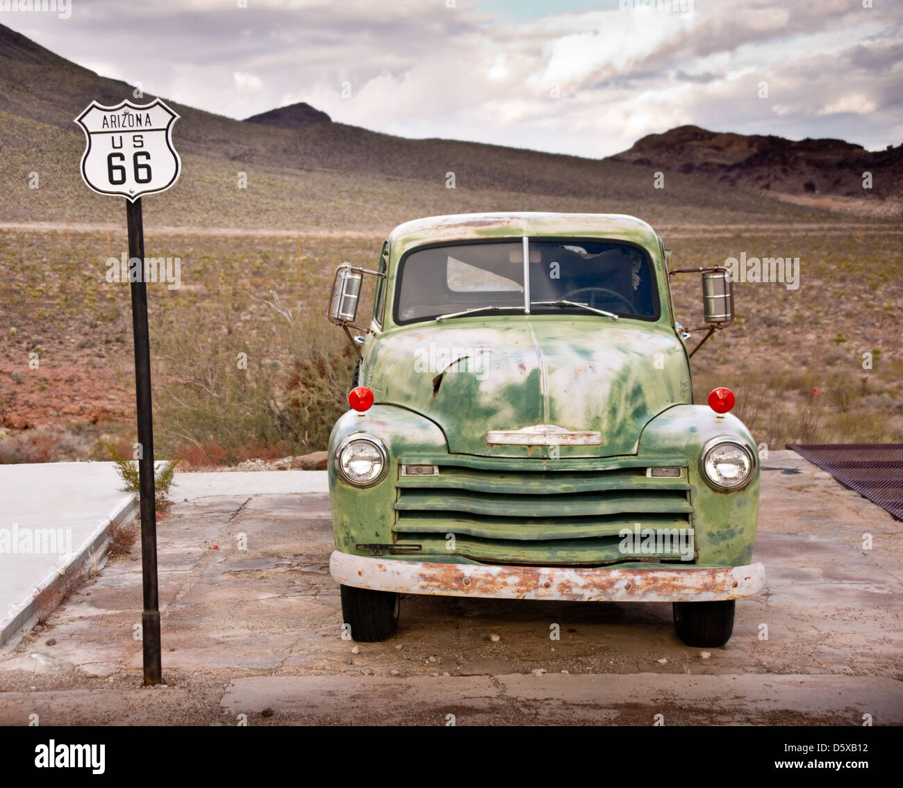 Route 66 ritratto del carrello Foto Stock