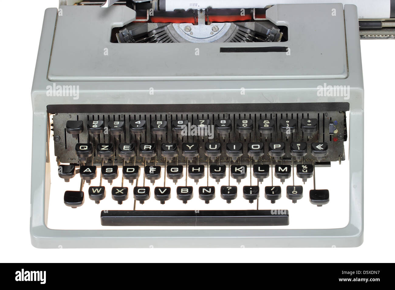 Chiudere i vecchi nastri inchiostratori per macchine da scrivere con testo WWW Foto Stock
