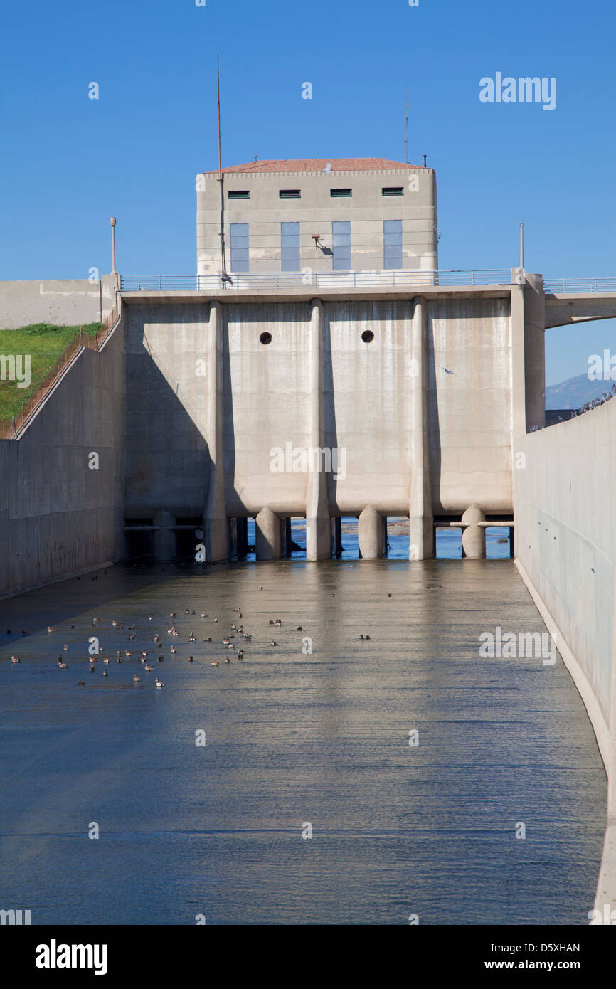 Sepulveda Dam, Sepulveda bacino di riserva faunistica, Valle di San Fernando, Los Angeles, California, Stati Uniti d'America Foto Stock