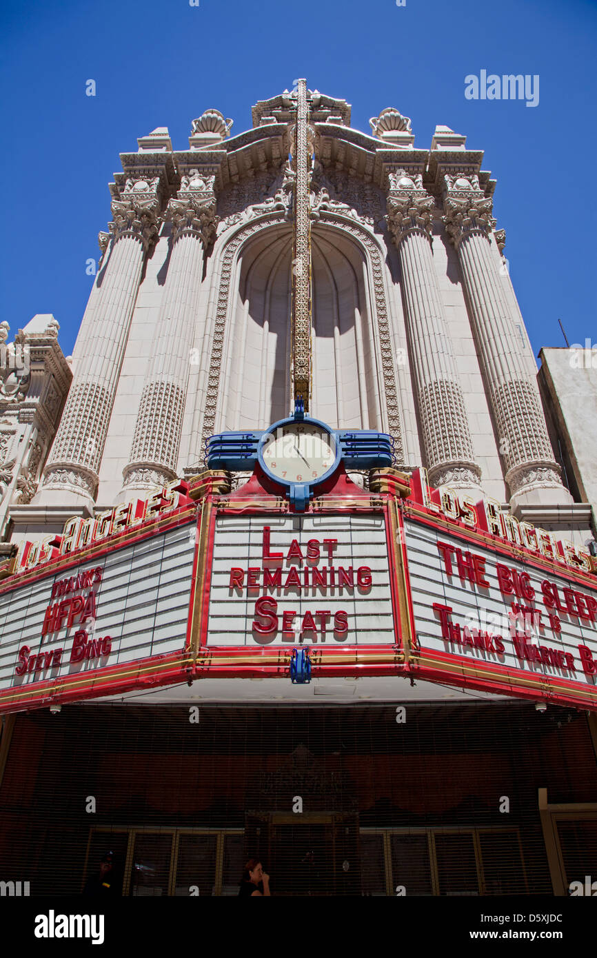 Los Angeles Theatre Marchese, Broadway e il centro cittadino di Los Angeles, California, Stati Uniti d'America Foto Stock