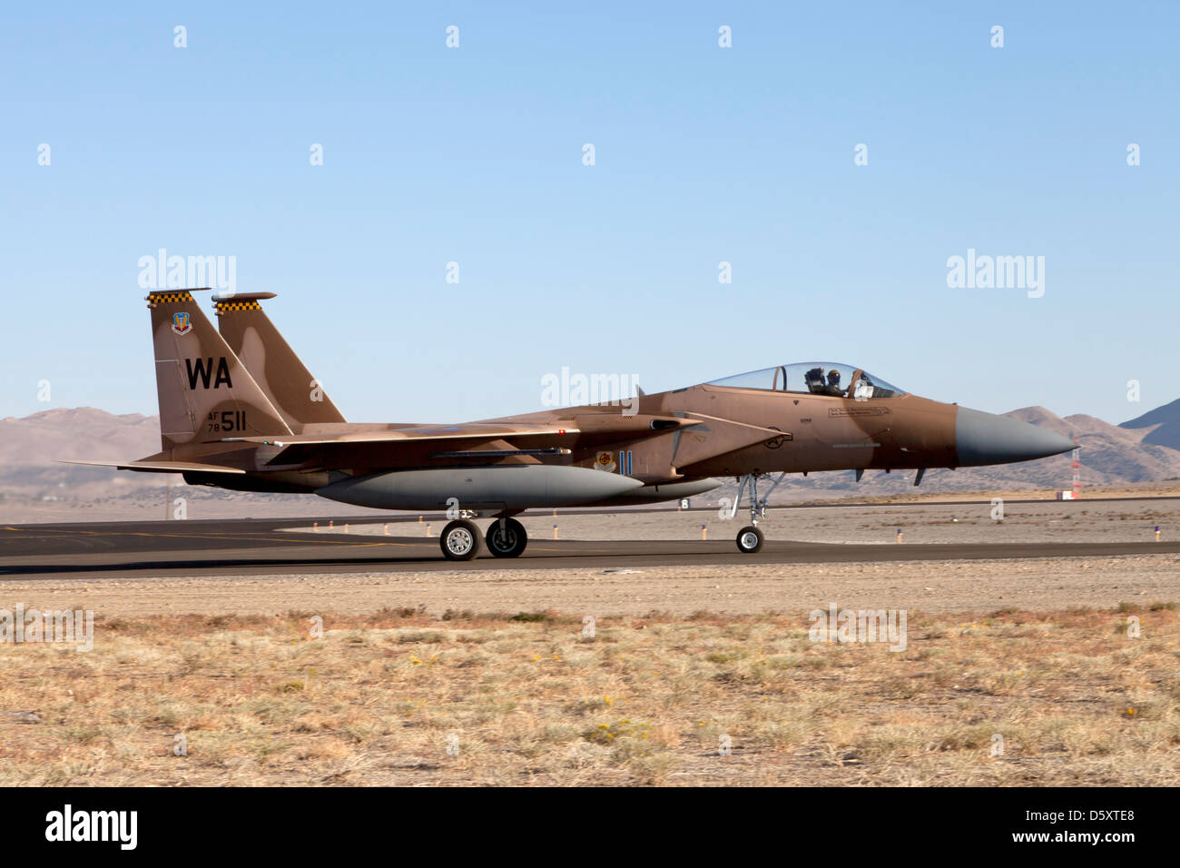 F-15 Eagle del 57th avversario tattiche gruppo basato a Nellis AFB. Foto Stock