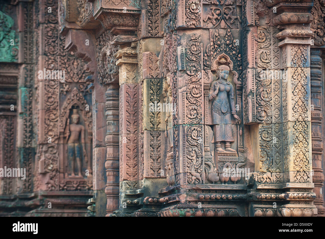 Banteay Srei, Tempio di Angkor, Cambogia Foto Stock