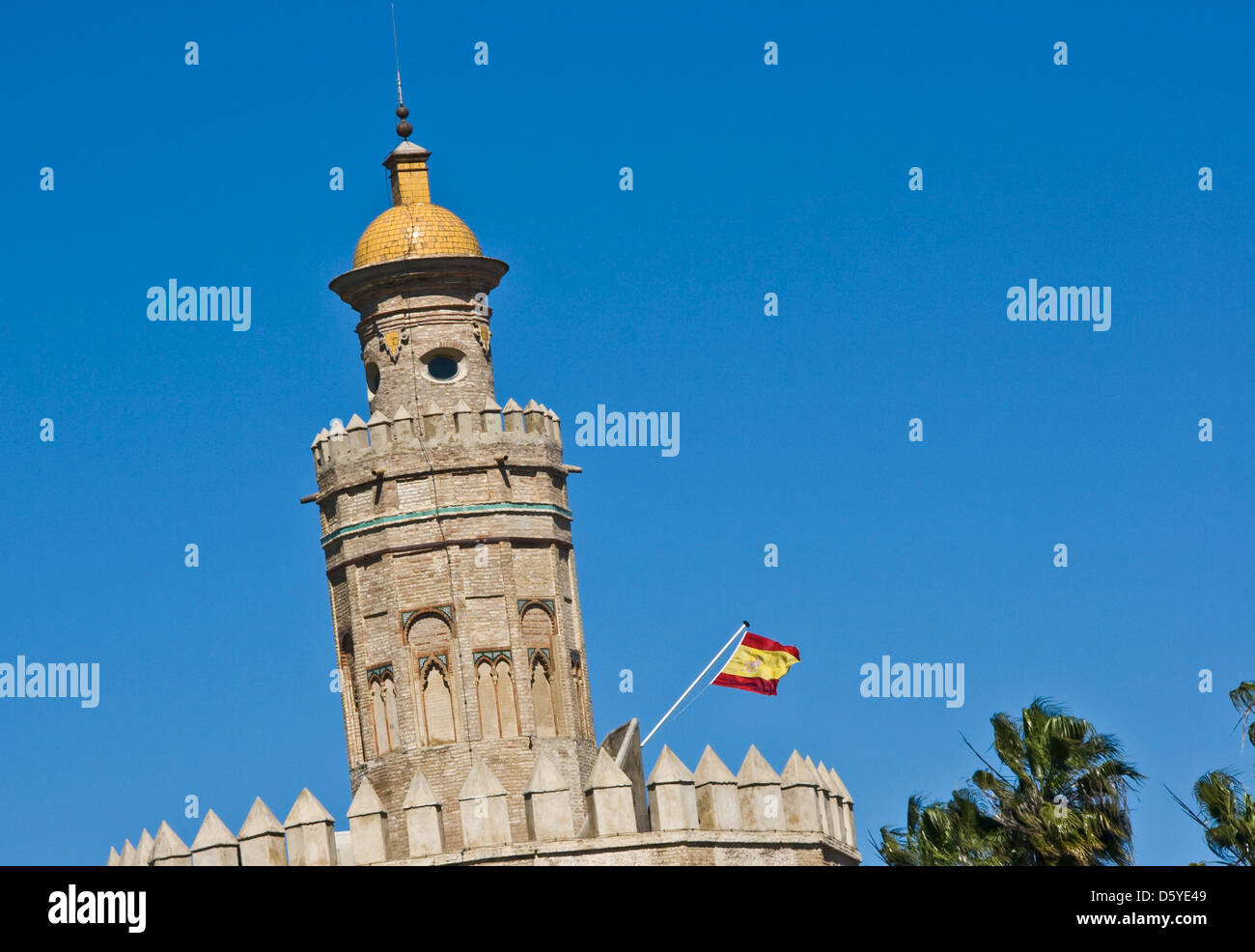 Torre del Oro 'torre d'Oro" Siviglia Andalusia Spagna Europa Foto Stock