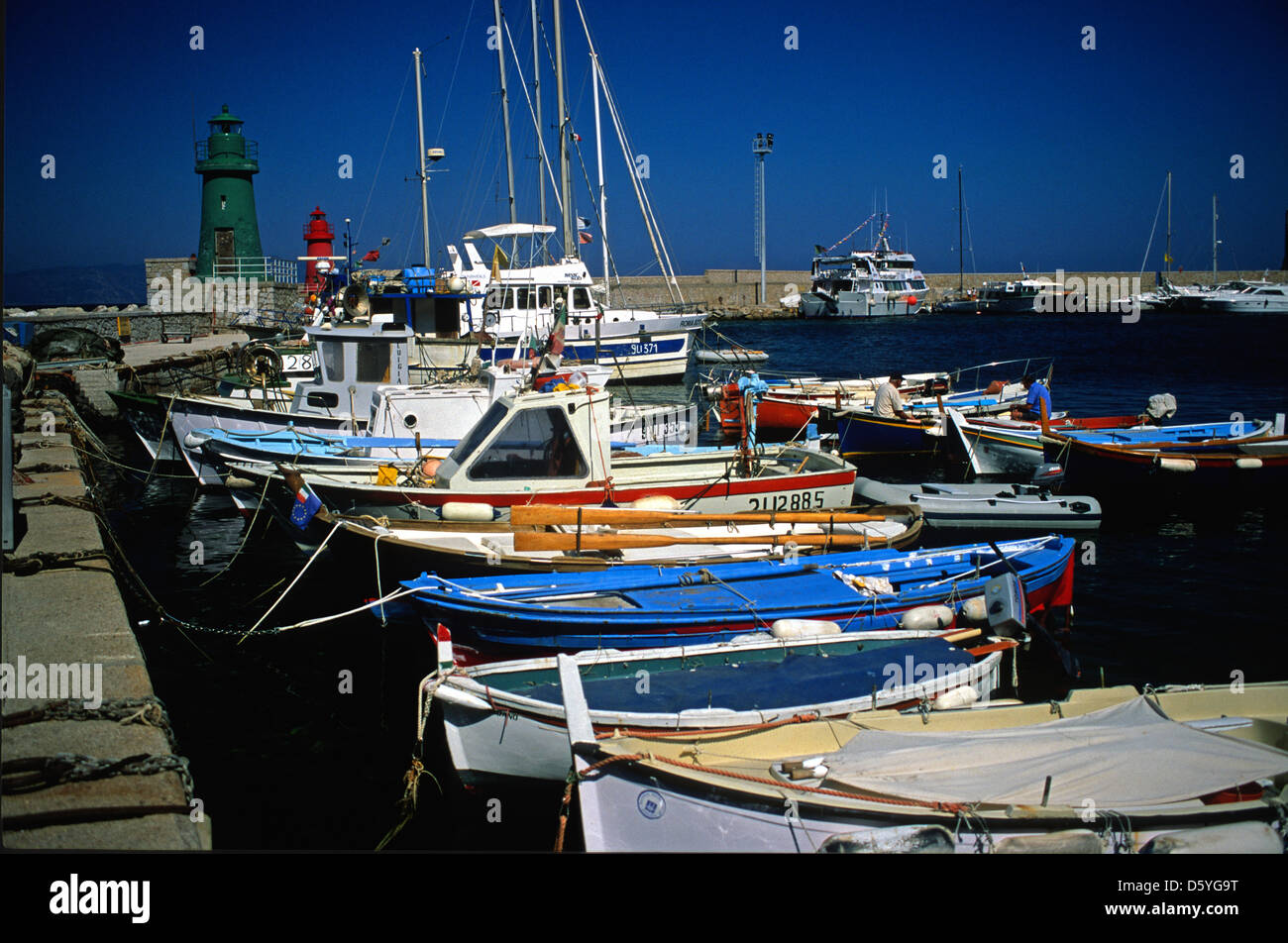 Isola del Giglio, la Toscana, il Mar Mediterraneo, Italia Foto Stock