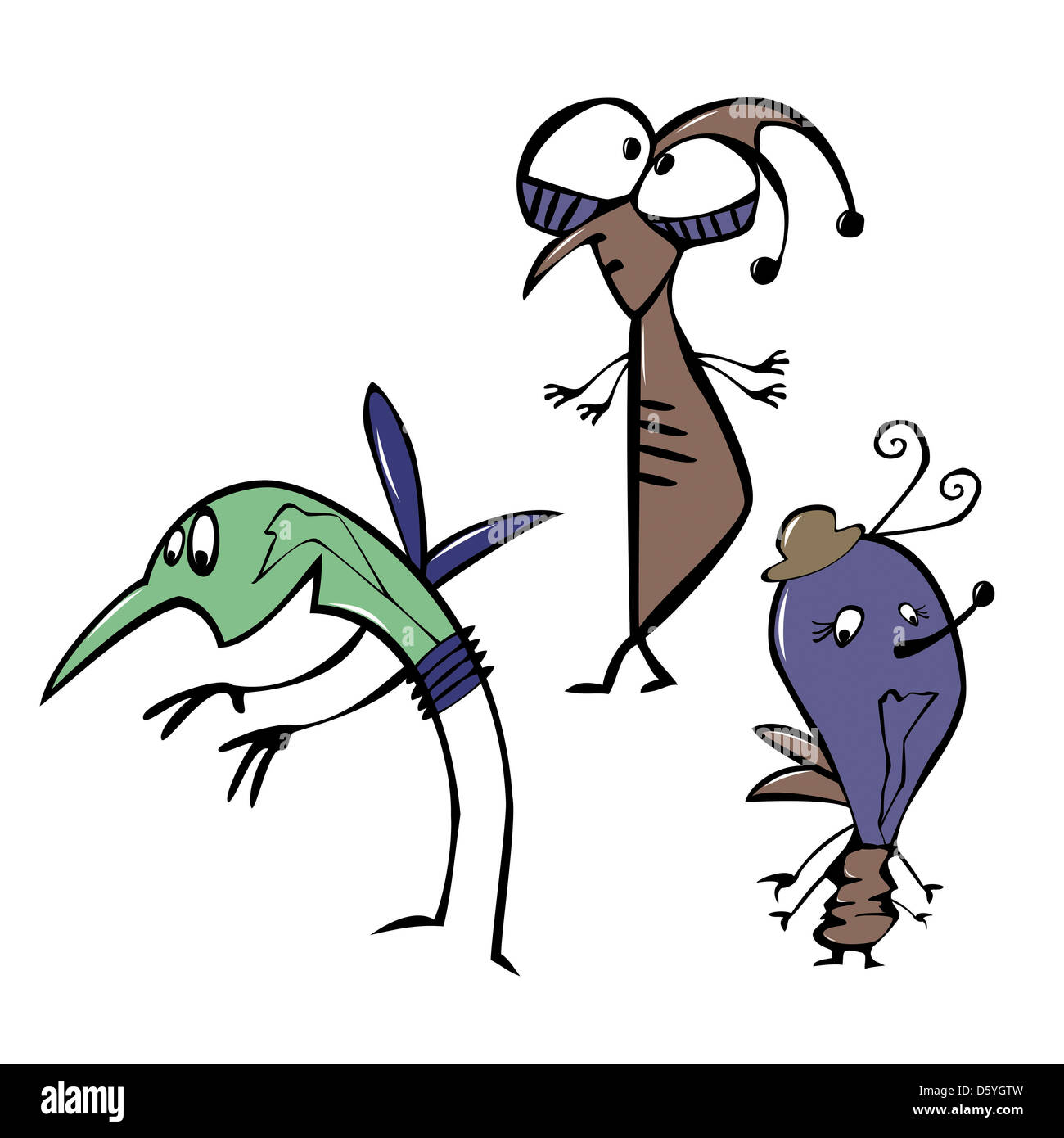 Cartoon insetti bug Foto Stock
