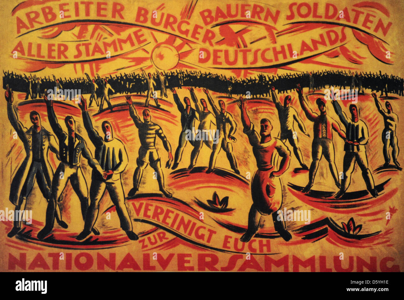 Poster per l Assemblea Nazionale delle elezioni. Il 19 gennaio 1919. Foto Stock