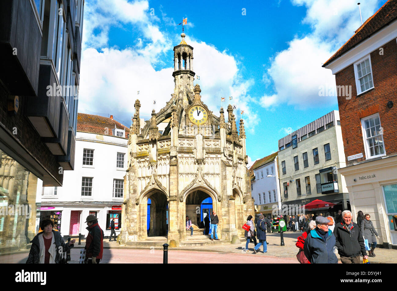 Croce di mercato nel centro della città di Chichester, West Sussex, Regno Unito Foto Stock