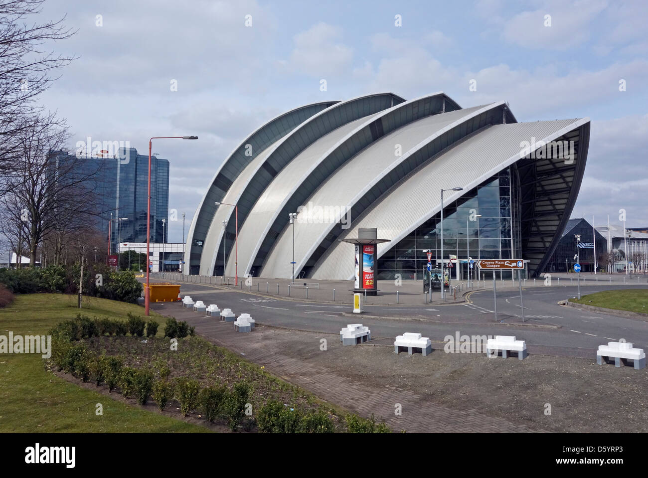 Il Clyde Auditorium anche chiamati popolarmente "Armadillo' facente parte della Scottish Exhibition + Conference Centre Glasgow Foto Stock