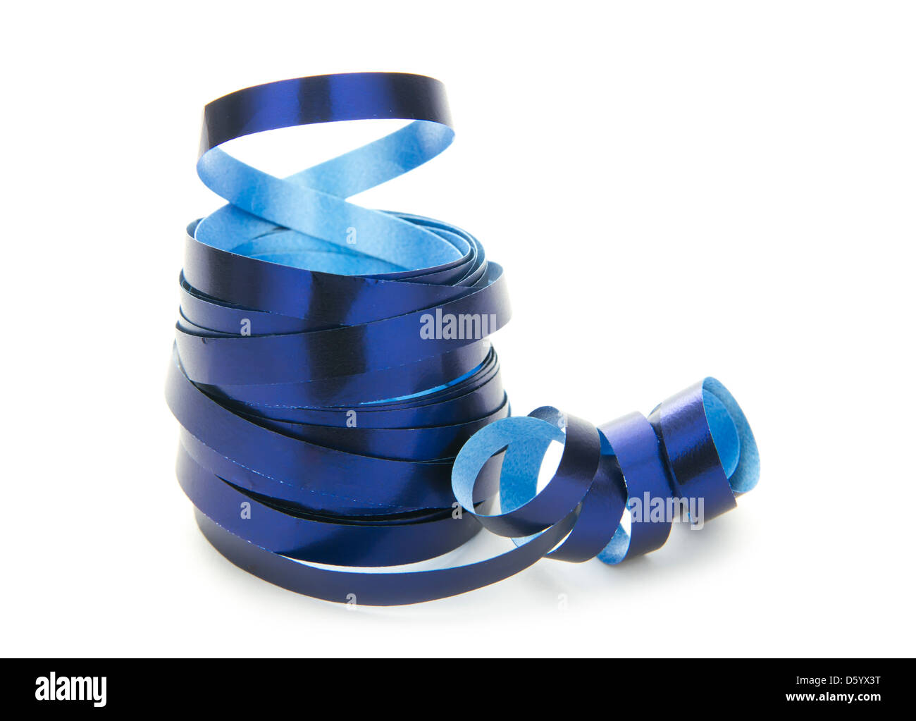 Blue Ribbon isolati su sfondo bianco Foto Stock