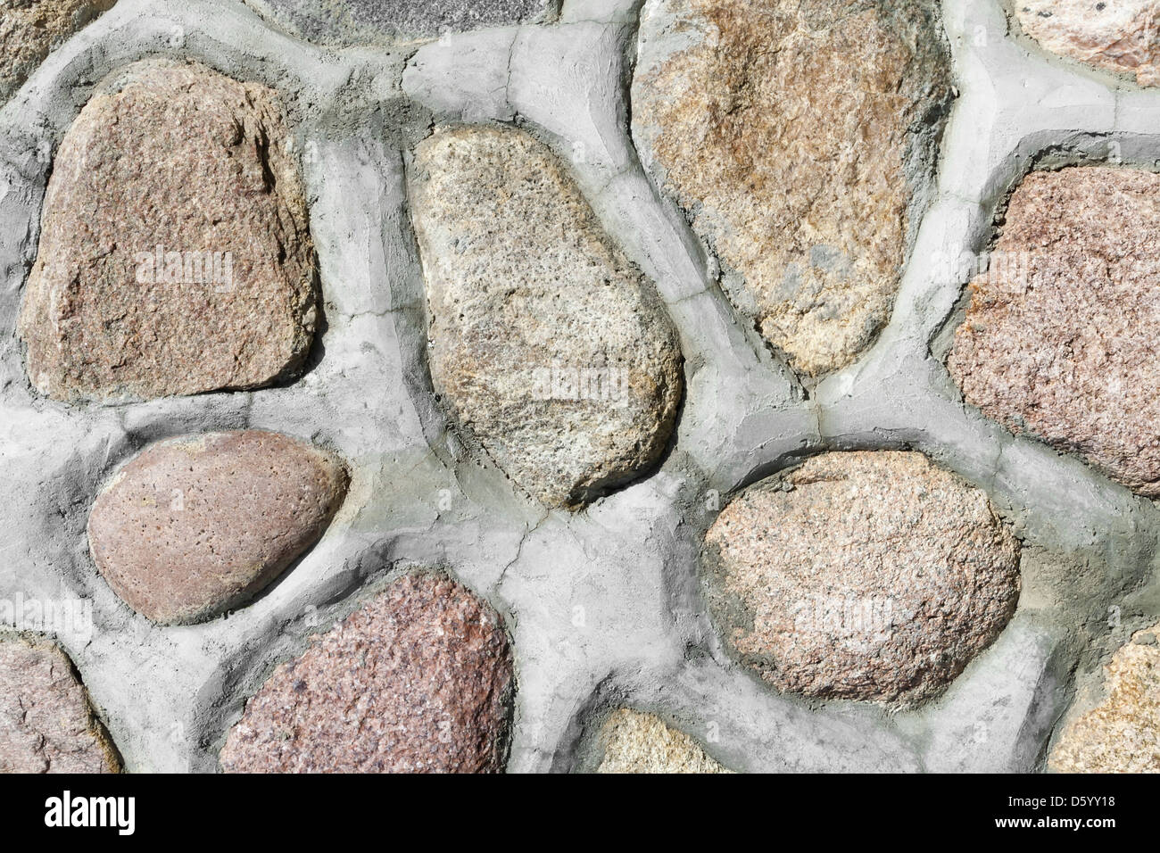 Rosso pietre di granito della parete Foto Stock