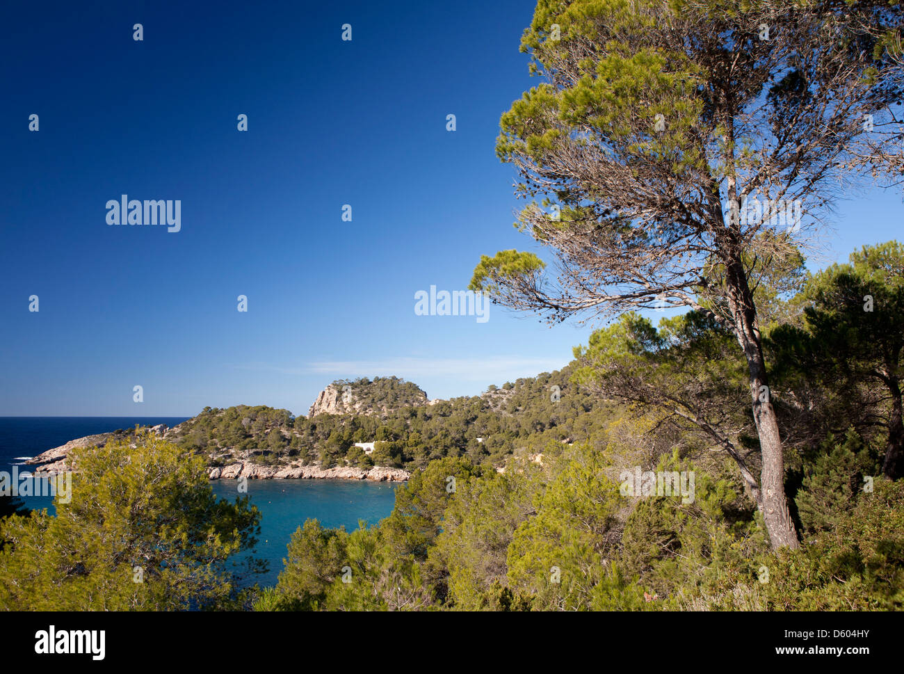 Cala Gració, Ibiza, Illes Balears, Spagna Foto Stock