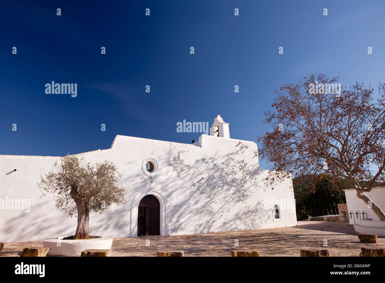 Chiesa di Santa Agnès de Corona, Ibiza, Illes Balears, Spagna Foto Stock
