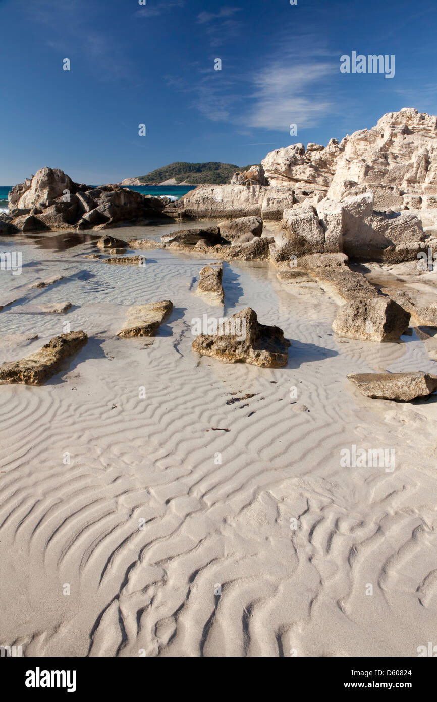Parco Naturale di Ses Salines a Sant Francesc de S'Estany, Ibiza, Illes Balears, Spagna Foto Stock