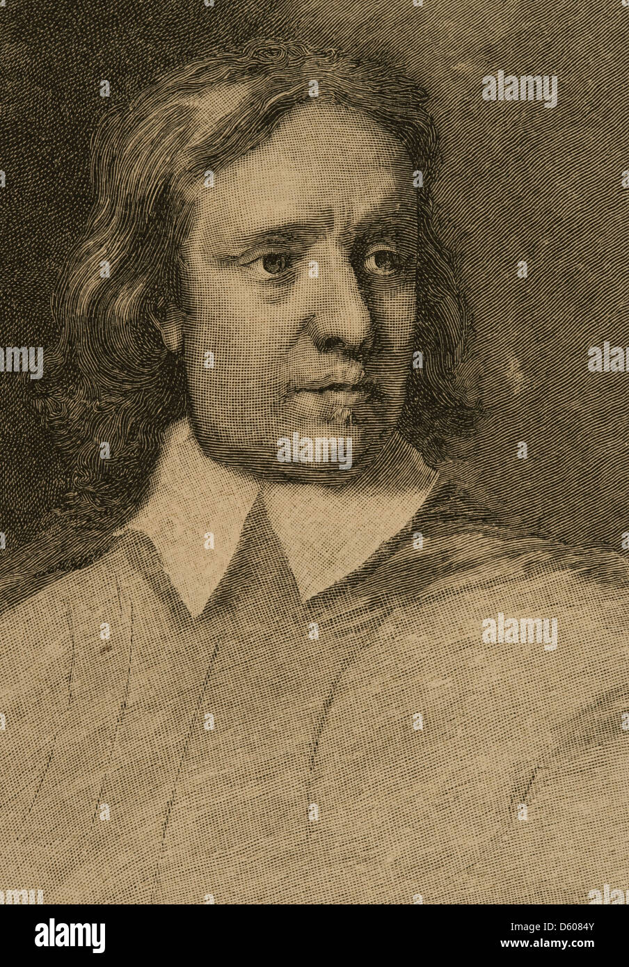 Oliver Cromwell (1599-1658). Inglese militare e politico. La illustrazione iberica, 1891. Foto Stock