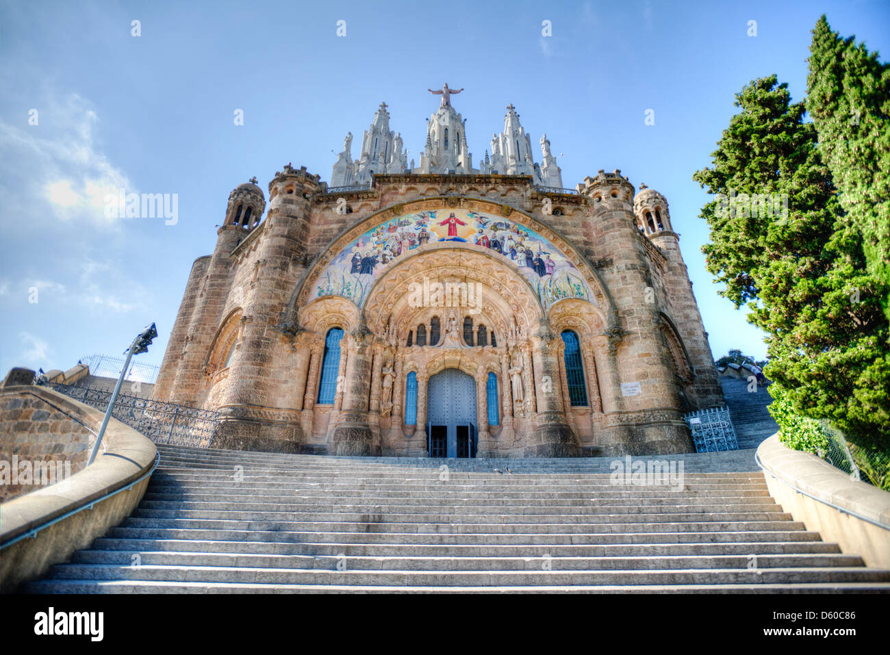 Chiesa HDR di Barcellona Foto Stock