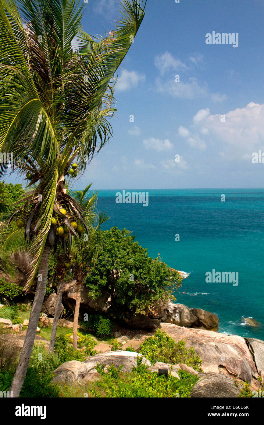 Il Golfo di Thailandia sull isola di Ko Samui, Thailandia. Foto Stock