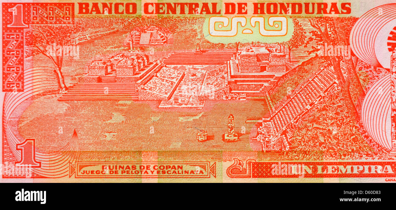 Honduras 1 una banca Lempira nota Foto Stock