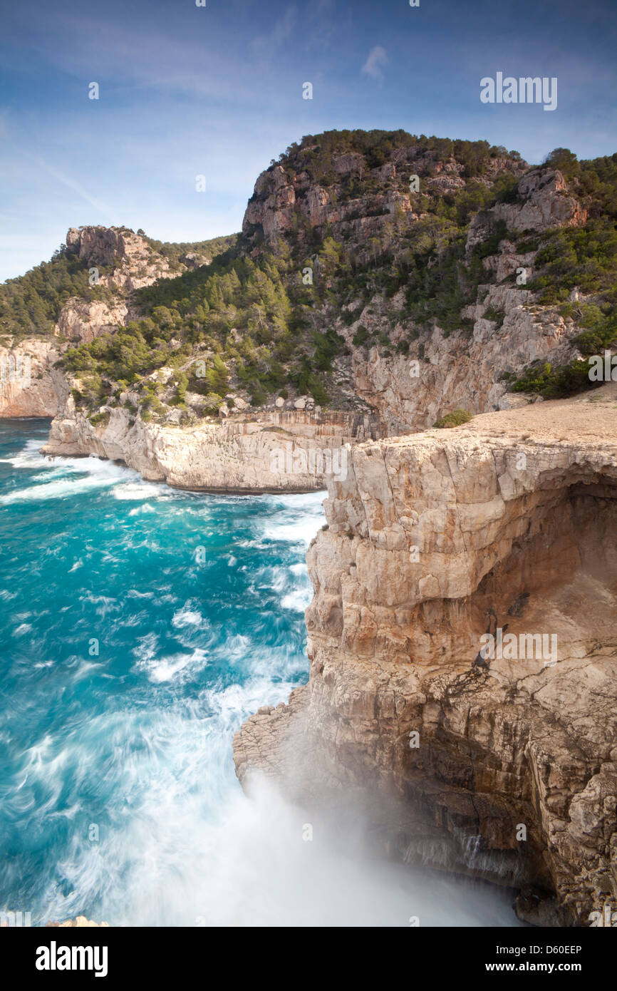 Albarca cove in Sant Mateu d'Albarca, Ibiza, Illes Balears, Spagna Foto Stock