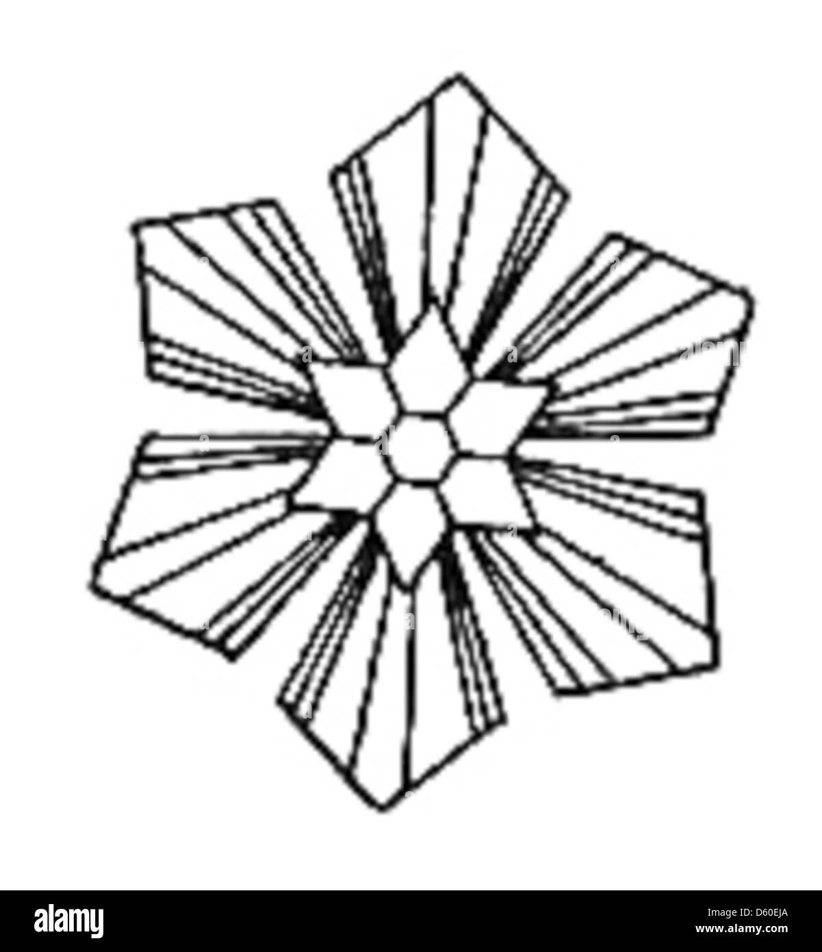 Una fioritura decorativa da una collezione di disegni ornamentali, tipici della fine del XIX secolo. Questa elegante fioritura presenta forme intricate e curve spesso utilizzate nell'arte decorativa, nel design di libri e nell'architettura, che incarnano gli elementi stilistici delle tradizioni ornamentali del periodo. Foto Stock