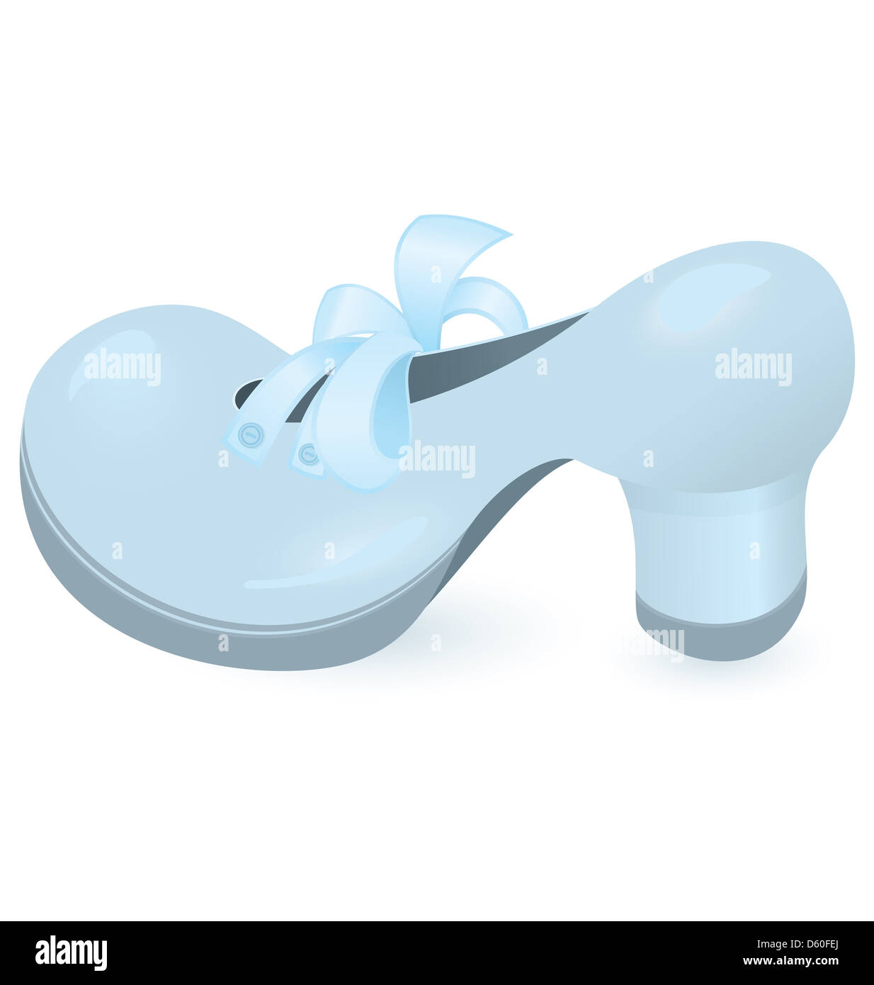 Scarpa blu Foto Stock