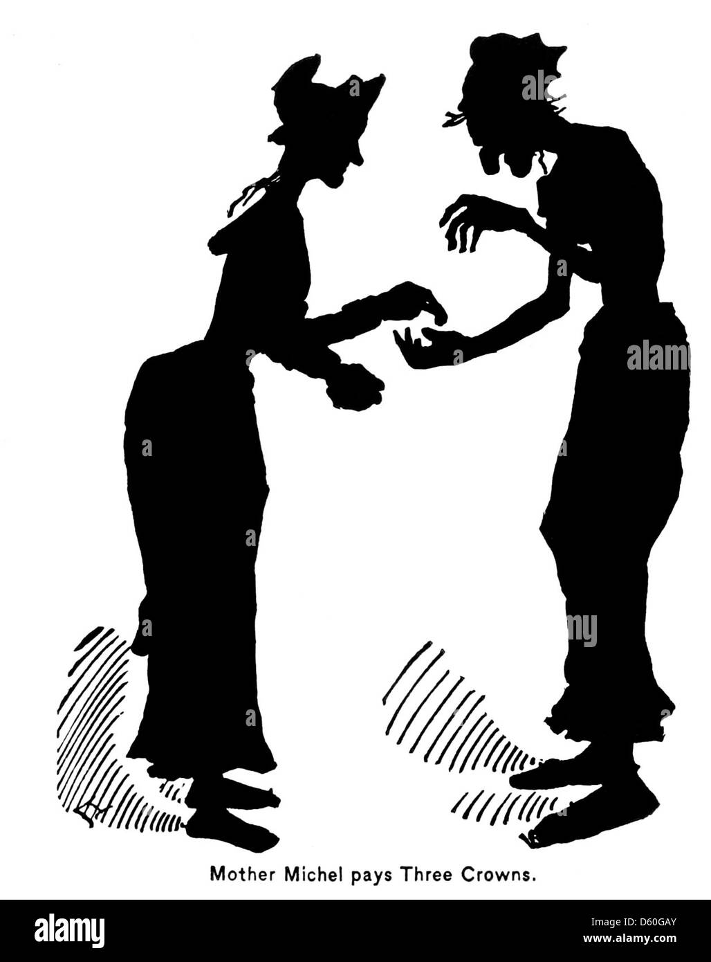 Un'illustrazione o una fotografia del 1878 che raffigura un gatto in silhouette. L'immagine si concentra probabilmente sul profilo o sul contorno del gatto, catturandone la forma in modo semplice ma artistico. Foto Stock