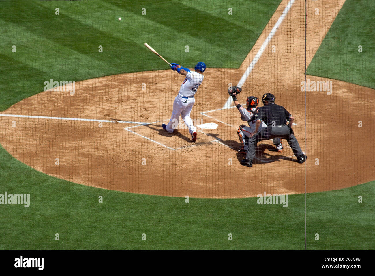 Los Angeles Dodgers baseball gioco presso il Dodger Stadium Foto Stock