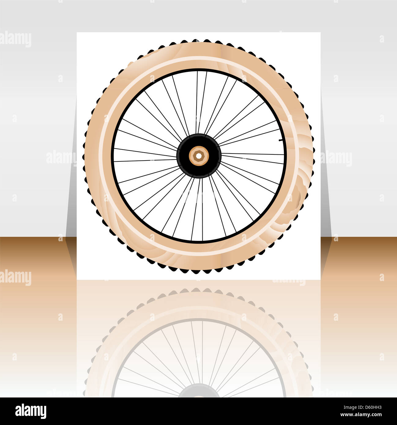 Ruota di bicicletta - flyer o design di copertura Foto Stock