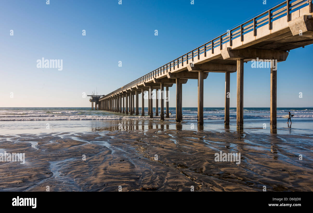 Scripps Pier Foto Stock