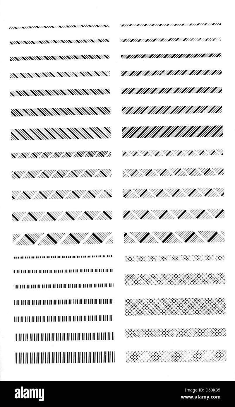 Questo catalogo del 1897 mostra esempi di materiali di stampa, tra cui tipo, bordi, ornamenti e righelli in ottone. Mette in evidenza i macchinari di stampa e i prodotti in legno utilizzati nell'industria durante la fine del XIX secolo, riflettendo i progressi tecnologici nella produzione di stampe. Foto Stock