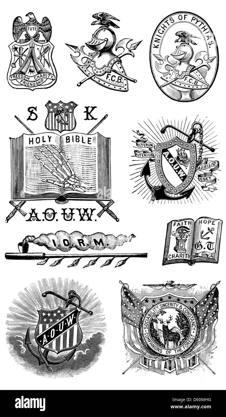 Questa immagine proviene da un catalogo del 1897 che mostra vari esemplari di tipo, bordi, ornamenti, righelli in ottone e tagli. Include anche una gamma di macchinari e materiali di stampa utilizzati nell'industria della stampa di fine XIX secolo, fornendo una visione dettagliata delle attrezzature di stampa storiche. Foto Stock