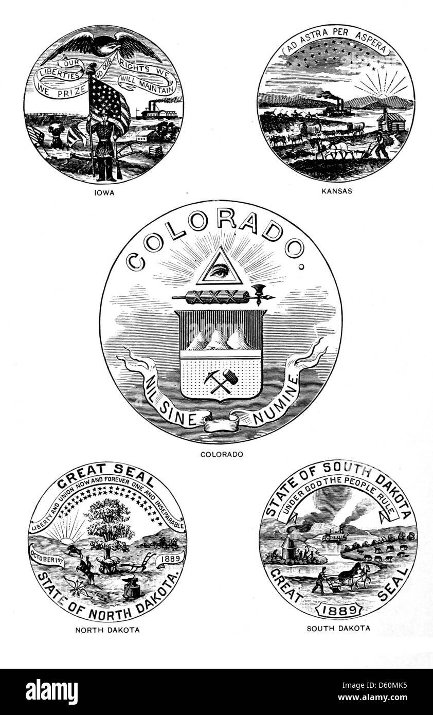 Questo catalogo del 1897 include una varietà di esemplari di tipo, bordi, ornamenti e regole in ottone, che mostrano materiali utilizzati nelle industrie tipografiche e della stampa durante la fine del XIX secolo. Mette in risalto i macchinari per la stampa e la lavorazione del legno. Foto Stock