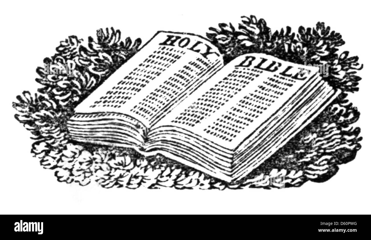 Un'immagine da *Un regalo di New York* (ca. 1834), con una Bibbia, probabilmente parte della collezione di oggetti importanti di New York City all'inizio del XIX secolo. Questa immagine cattura un pezzo di storia americana, simboleggiando il significato religioso e culturale. Foto Stock